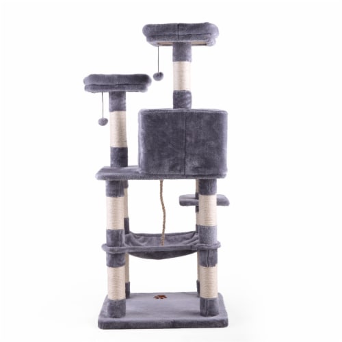 Cat Condo with Hammock and Scratching Posts - Spoil Your Cat Perspective: back