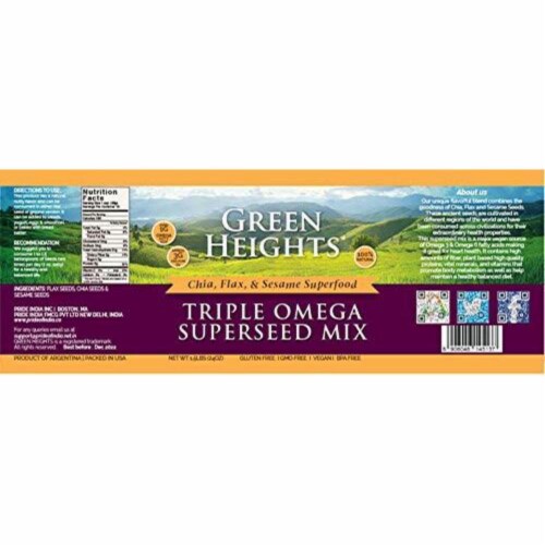 Triple Omega Super Seed Mix - Power Up with Omega Goodness! Perspective: back