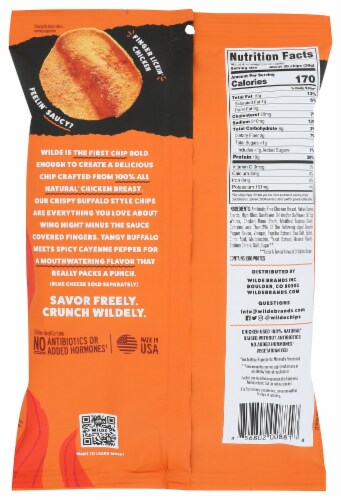 Wilde Snacks Chicken Buffalo Chips 4oz Perspective: back