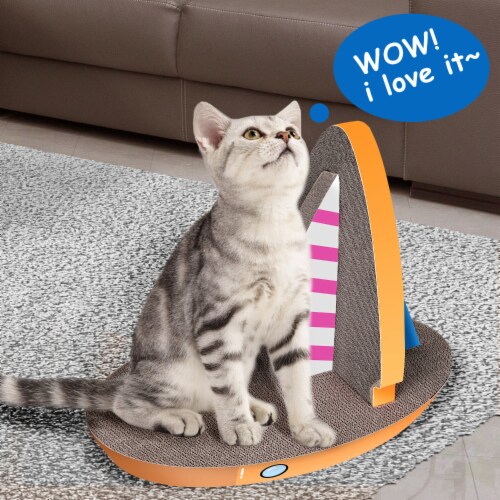 Yeah Depot - Cat Condo Scratcher Post Cardboard, Scratching Board Perspective: back