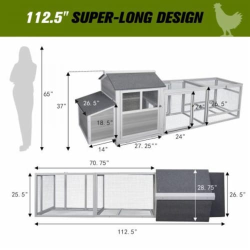Versatile Wooden Animal Coop with Nesting Box - Comfort and Safety Perspective: back