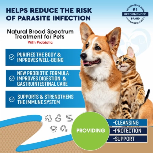 Natural Worm Treatment for Cats Dogs Probiotic Herbal Drops Support Pet Health 1 Ct 2 oz Kroger