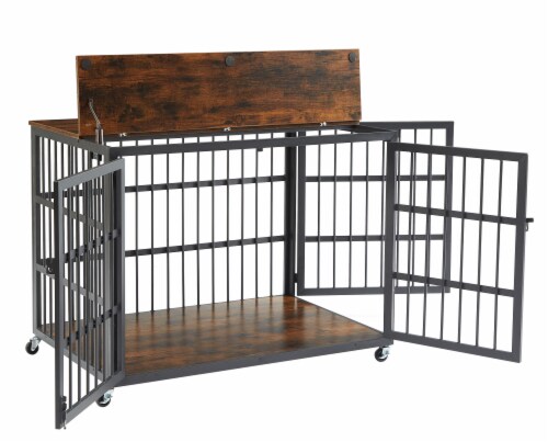 NEW SPACE Wrought Iron Frame Furniture Style Dog Crate with Side Openings 1 Ct Smith s Food and Drug