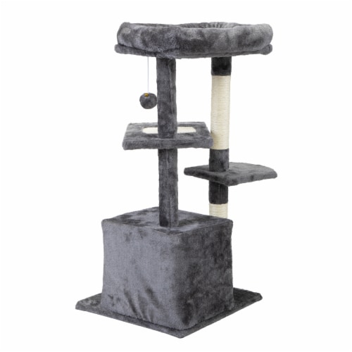 FX070 - Double Level Cat Tree - House Furniture Kittens Activity Tower Pet Play House Perspective: back