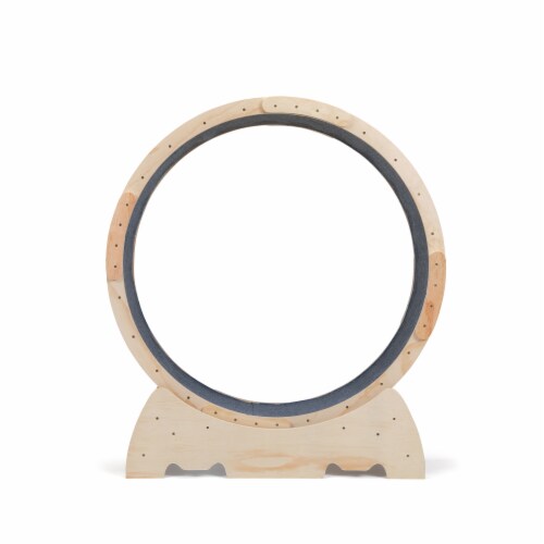 FX070 - Stylish Large Cat Running Wheel - Sturdy, Quiet, Lightweight, Natural Wood Color Perspective: back