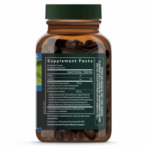Gaia Herbs® Men's Prostate Health Vegan Liquid Phyto-Caps Herbal Supplement Perspective: back