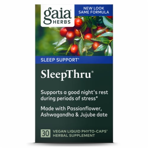 Gaia® Herbs SleepThru® Herbal Supplement Perspective: back