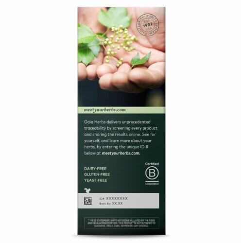 Gaia Herbs PlantForce Liquid Iron Perspective: back