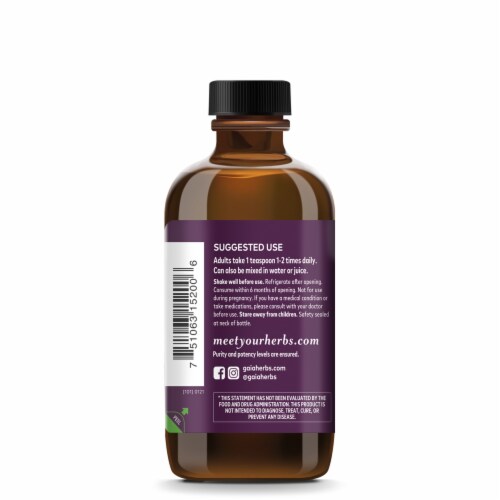 Gaia Herbs Black Elderberry Tonic Perspective: back