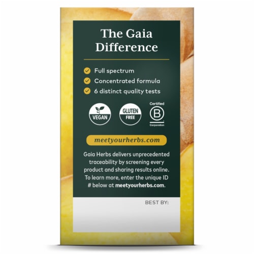 Gaia Herbs Energy Capsules Perspective: back