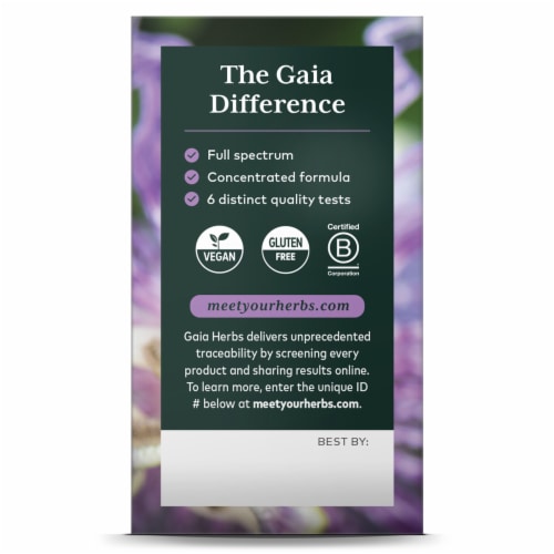 Gaia Herbs Sleep Herbal Supplement Perspective: back