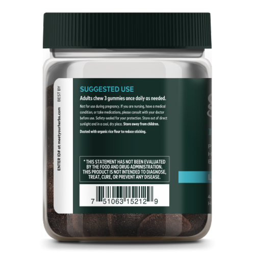 Gaia Herbs® Relax Plant-Powered Stress Support Gummies Perspective: back