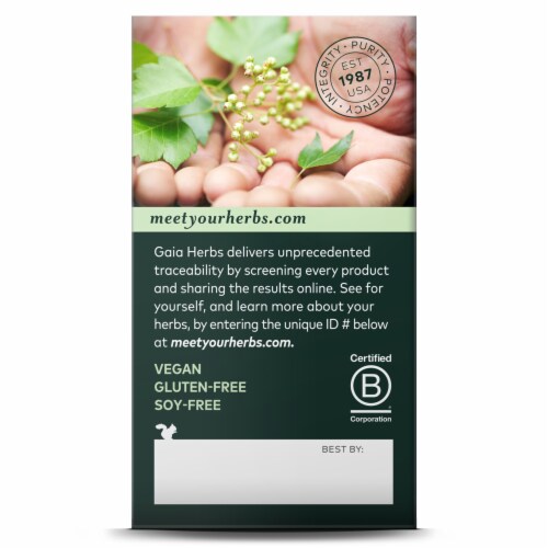 Gaia Herbs® RapidRelief Sound Sleep Vegan Liquid Phyto-Caps Perspective: back