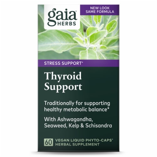 Gaia® Herbs Thyroid Support Vegan Liquid Phyto-Caps Perspective: back