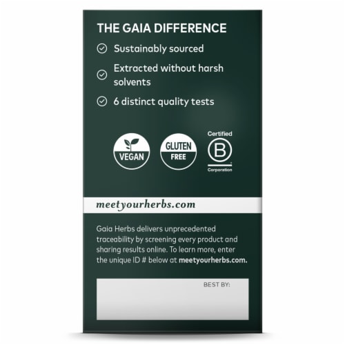 Gaia Herbs® Rhodiola Rosea Liquid Phyto-Caps Perspective: back