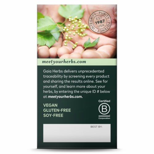 Gaia Herbs Single Herbs Cranberry Concentrate Dietary Supplement Perspective: back