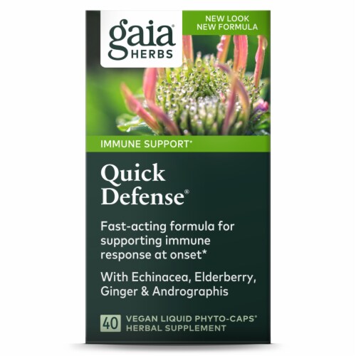 Gaia® Herbs Quick Defense® Herbal Supplement Perspective: back