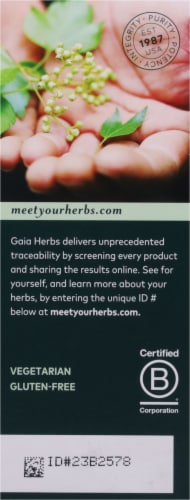 Gaia Herbs Bronchial Wellness Syrup Perspective: back