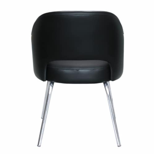 Black CaressoftPlus Guest Chair Perspective: back