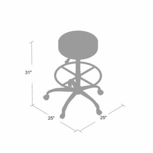 Boss Caressoft Medical/Drafting Stool Perspective: back