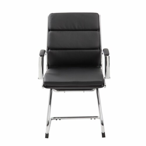 Boss Office CaressoftPlus Executive Guest Chair in Black Perspective: back