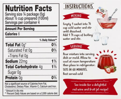 Simply Delish Natural Sugar Free Strawberry Gelatin Dessert Perspective: back