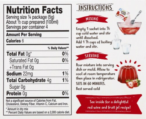 Simply Delish Natural Sugar Free Strawberry Gelatin Dessert Perspective: back