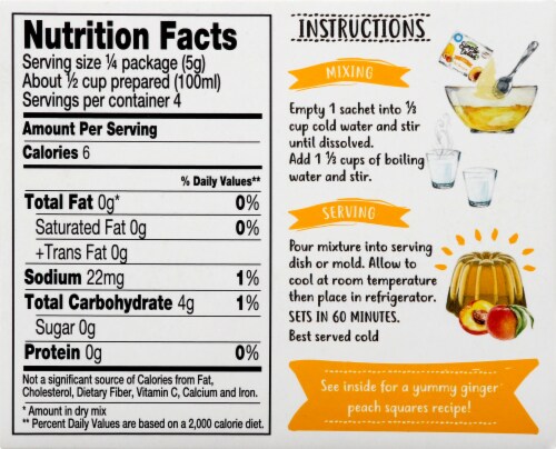 Simply Delish™ Natural Peach Jel Dessert Sugar Free Perspective: back