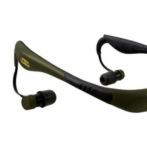Pro Ears Stealth 28 Rechargeable Protective Electronic Light Ear Buds, Green Perspective: back
