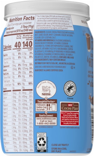Ovaltine® Rich Chocolate Milk Mix Perspective: back