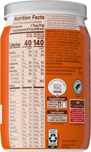 Ovaltine® Chocolate Malt Mix Perspective: back