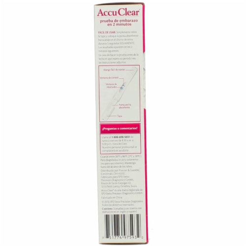 Accu-Clear Pregnancy Test, 3 Ct Perspective: back
