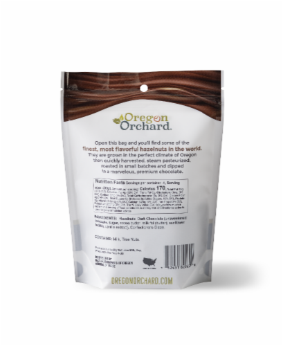 Oregon Orchard® Dark Chocolate Covered Hazelnut Perspective: back