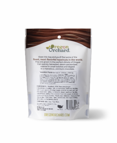 Oregon Orchard® Marionberry Chocolate Covered Hazelnuts Perspective: back