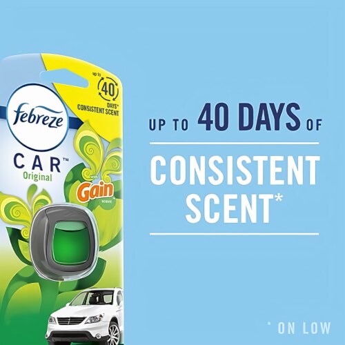 Febreze Car Vent Clip Linen & Sky Air Freshener (Pack of 24), 24 pack