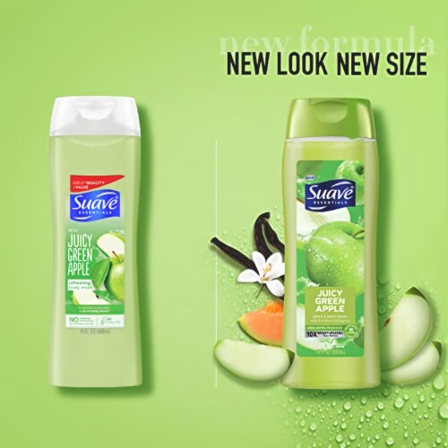 Suave Essentials Gentle Body Wash, with a Fruit Oil Blend Essence (Pack of 14) Perspective: back