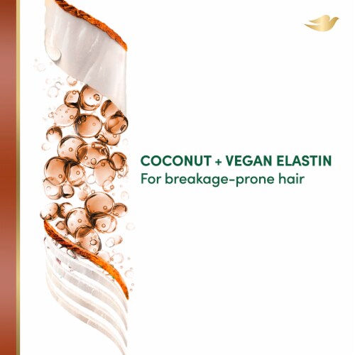 Dove Beauty Real Resist Coconut & Vegan Elastin Silicone-Free Conditioner (Pack of 6) Perspective: back