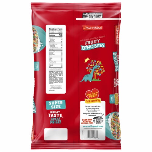 Malt-O-Meal Fruity Dyno Bites Cereal (Pack of 12) Perspective: back
