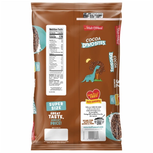 Malt-O-Meal Cocoa Dyno-Bites Cereal (Pack of 10) Perspective: back