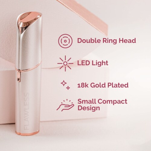 Finishing Touch Flawless Facial Hair Remover for Women, Blush/Rose Gold (Pack of 18) Perspective: back