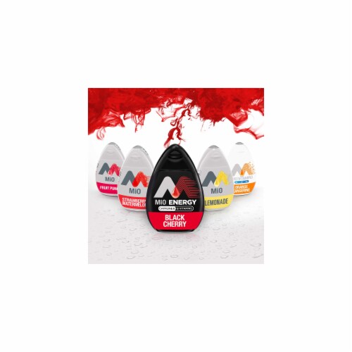 MiO Energy Black Cherry Naturally Flavored Liquid Water (Pack of 4) Perspective: back
