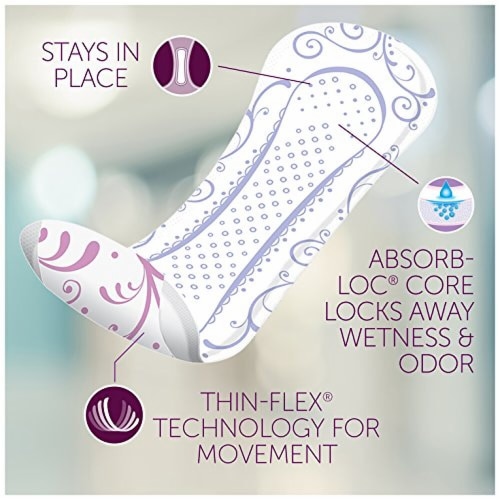 Poise Pantiliners, Extra Coverage, Value Pack, 44 pantiliners (Pack of 2) Perspective: back