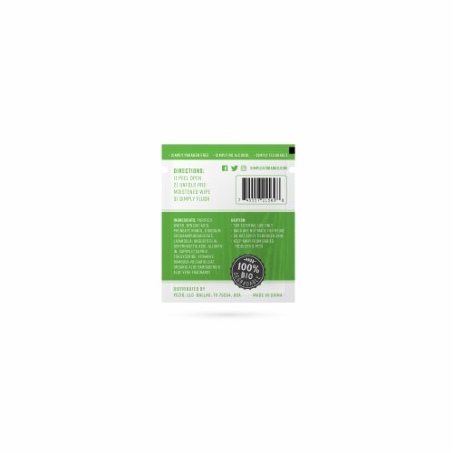 Simpleaf Aloe Vera Flushable Wipes 30 count, 2 pack Perspective: back