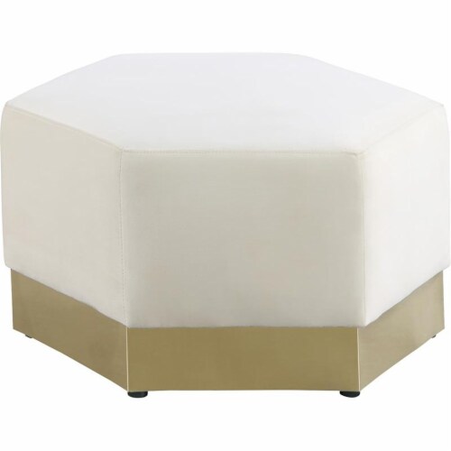 Meridian Furniture Marquis Velvet Ottoman