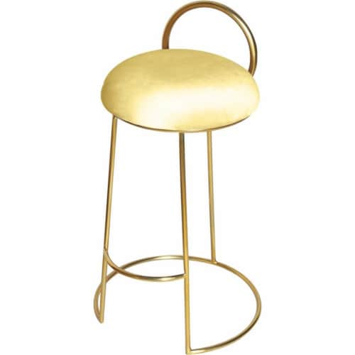 Meridian Furniture Ring Velvet Counter Stool - Gold Meridian Furniture Ring Velvet Counter Stool - Gold