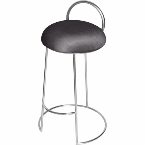Meridian Furniture Ring Velvet Counter Stool - Chrome Meridian Furniture Ring Velvet Counter Stool - Chrome
