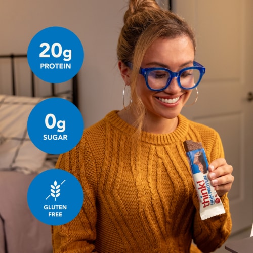 think! Brownie Crunch High Protein Bar Perspective: back
