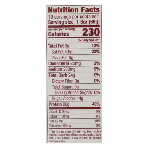 think!® Gluten-Free Cookies & Creme Protein Bar Perspective: back