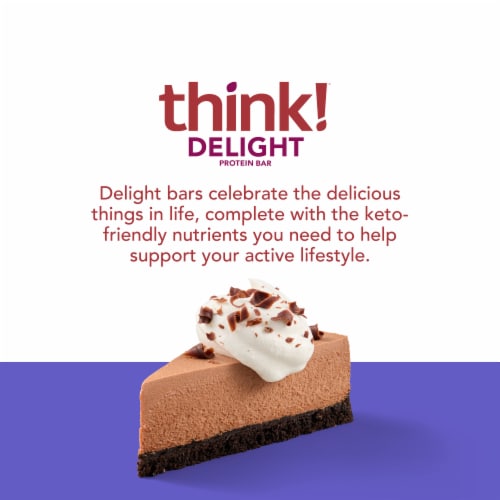 think! Delight Chocolate Mousse Keto Protein Bars Perspective: back
