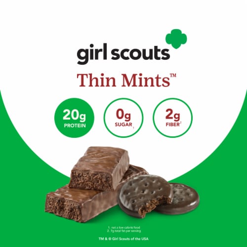 think! Girl Scouts Thin Mints High Protein Bar Perspective: back